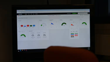Tyre testing results on a screen