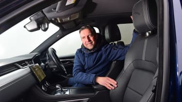 Jaguar F-Pace PHEV - Pete Gibson demonstrating seats