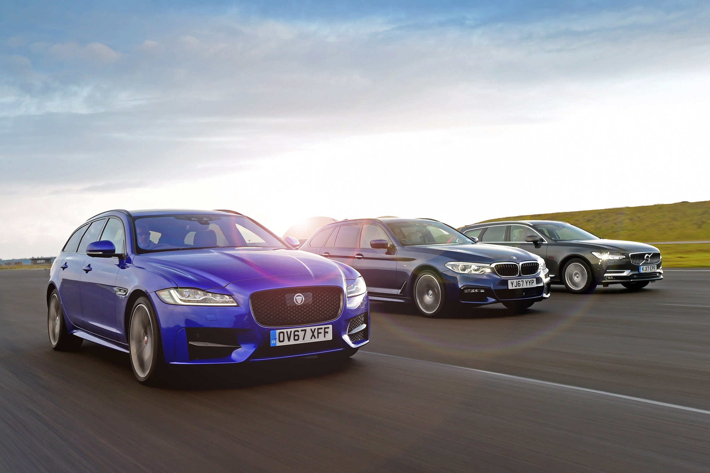 Jaguar XF Sportbrake vs BMW 5 Series Touring vs Volvo V90 