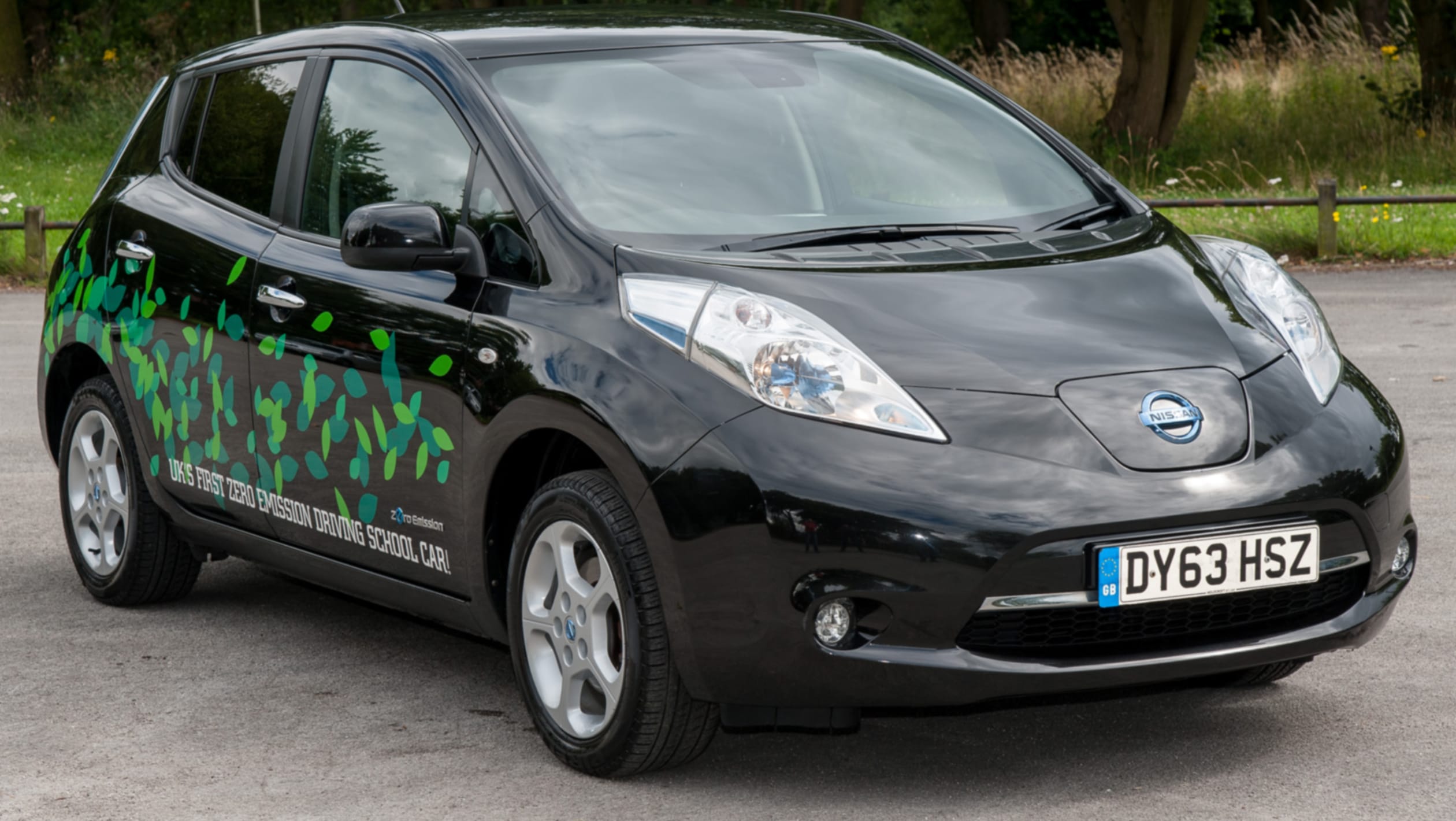 Electric car driving school learning to drive in an EV pictures