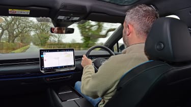 Auto Express deputy editor Richard Ingram driving the Volkswagen ID.7