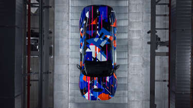 BMW M3 electric teased - overhead