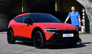 Phil McNamara with the Hyundai Ioniq 3 prototype