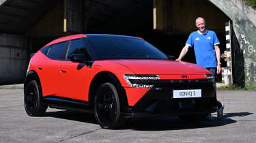 Phil McNamara with the Hyundai Ioniq 3 prototype