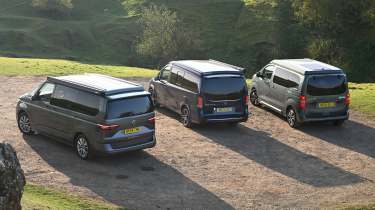Volkswagen California, Mercedes Marco Polo and Citroen Holidays - rear static 