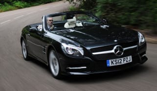 Mercedes SL350 front cornering