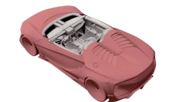 Mystery Honda patent render top rear quarter - S2000
