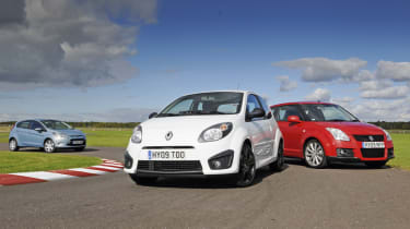 The rivals meet at the track