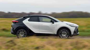 Toyota C-HR 2.0 Hybrid GR Sport side panning shot