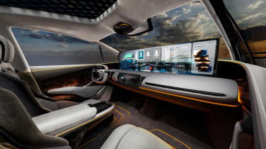 Aehra SUV - interior (passenger view, orange lighting)