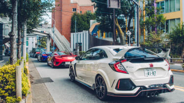 Honda Civic Type R and NSX rears