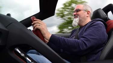 Dean Gibson in the MG Cyberster