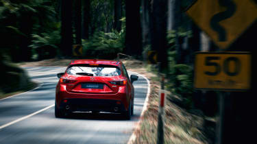 Mazda 3 rear action