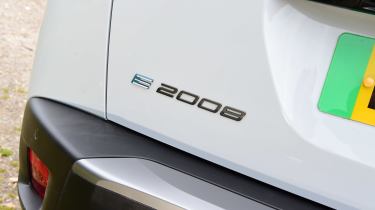 Peugeot E-2008 GT long termer - rear badge