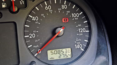 where to find mileage on car