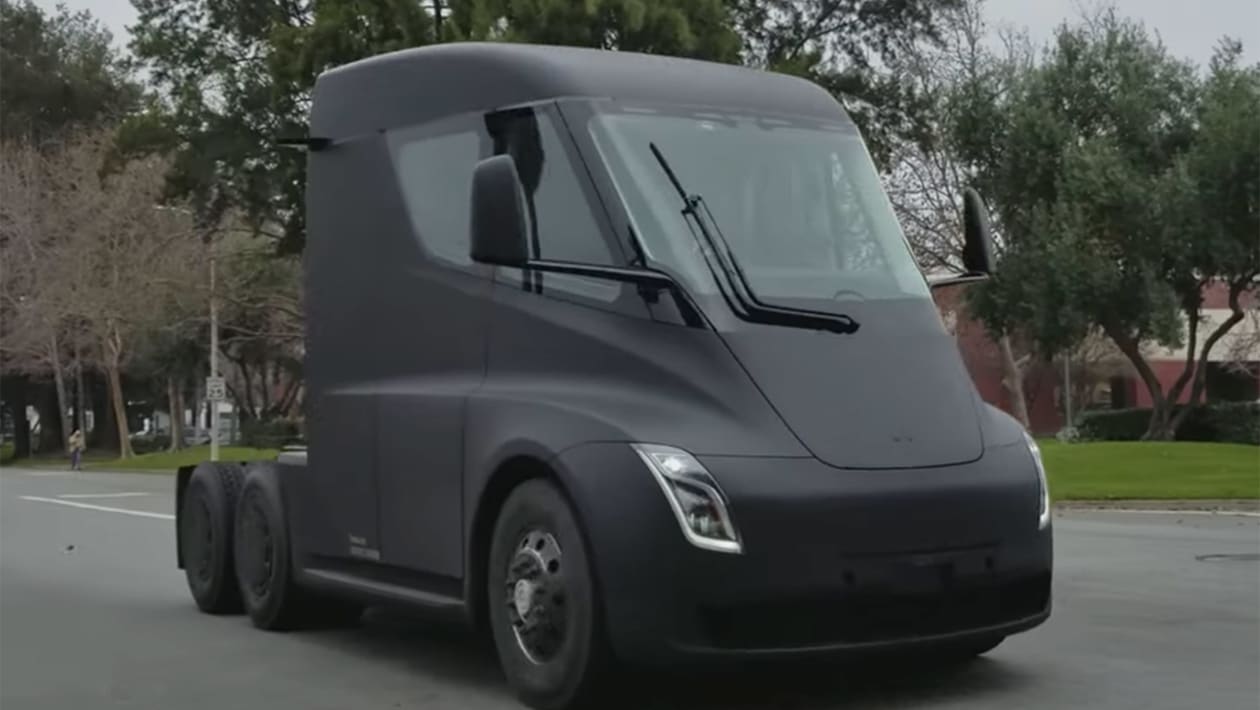 Tesla Semi Truck Video Clip Of Prototype Being Tested Auto Express