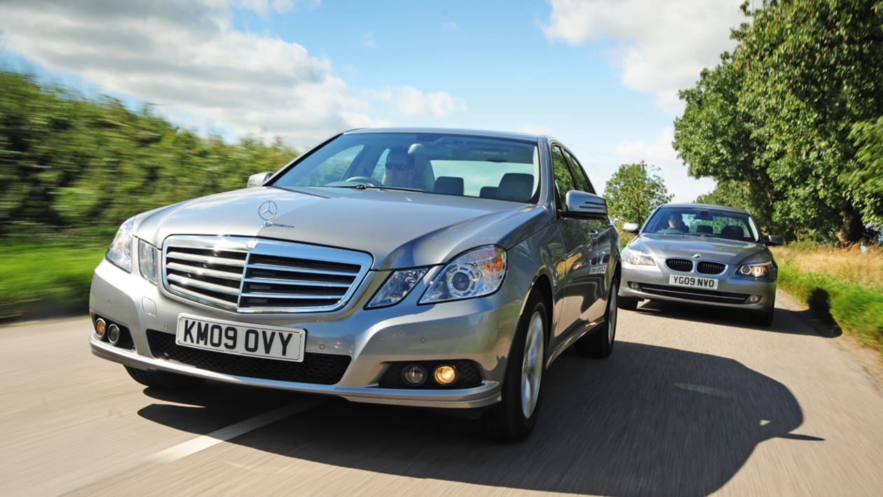 Entry level test BMW 5Series Vs Mercedes EClass Auto Express