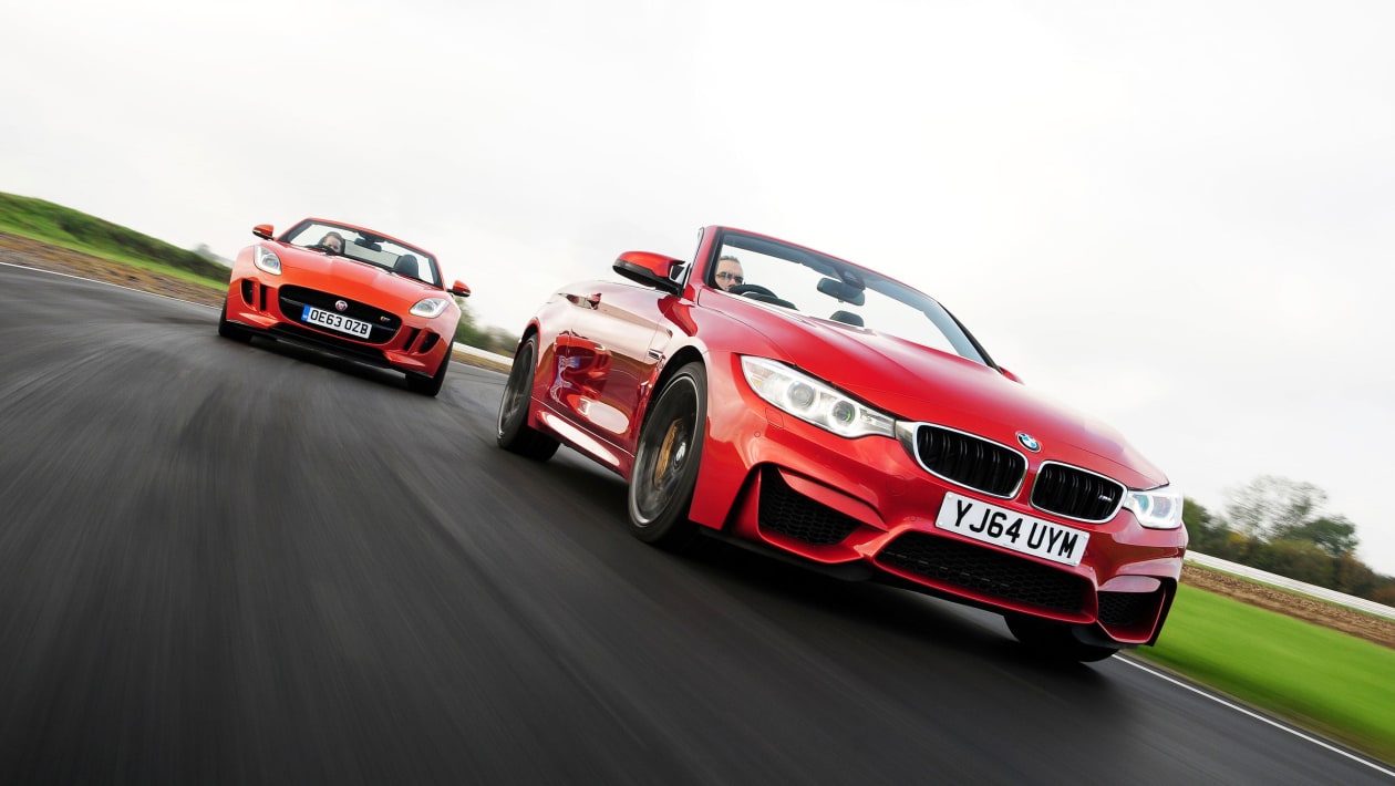 Hot air: BMW M4 Convertible vs Jaguar F-Type | Auto Express