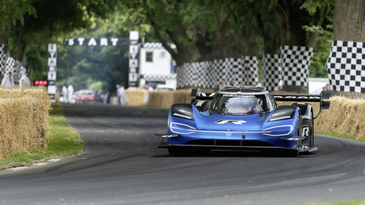 Goodwood, UK - July 13, 2013: Vintage Jaguar D-Type Racing Sports