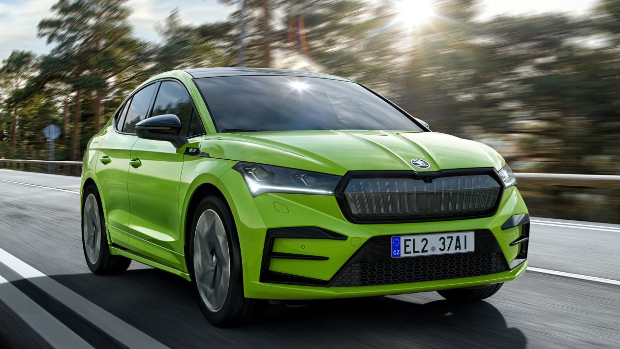 Hot electric Skoda Enyaq Coupe iV vRS on sale now from £51,885 | Auto ...