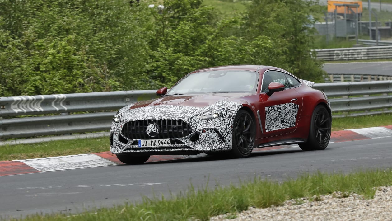 New 2023 Mercedes-AMG GT spotted with minimal camouflage - Vimarsana News