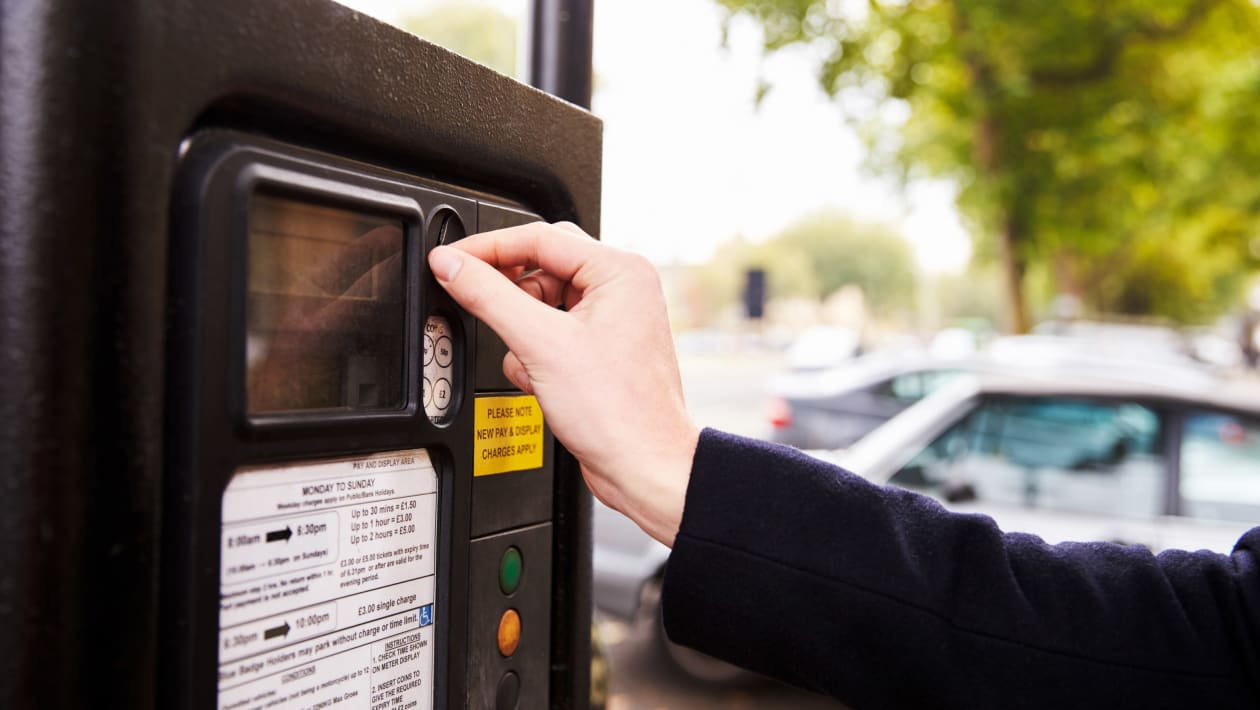 Automated Car Parking Ticket Machines. Editorial Image - Image of