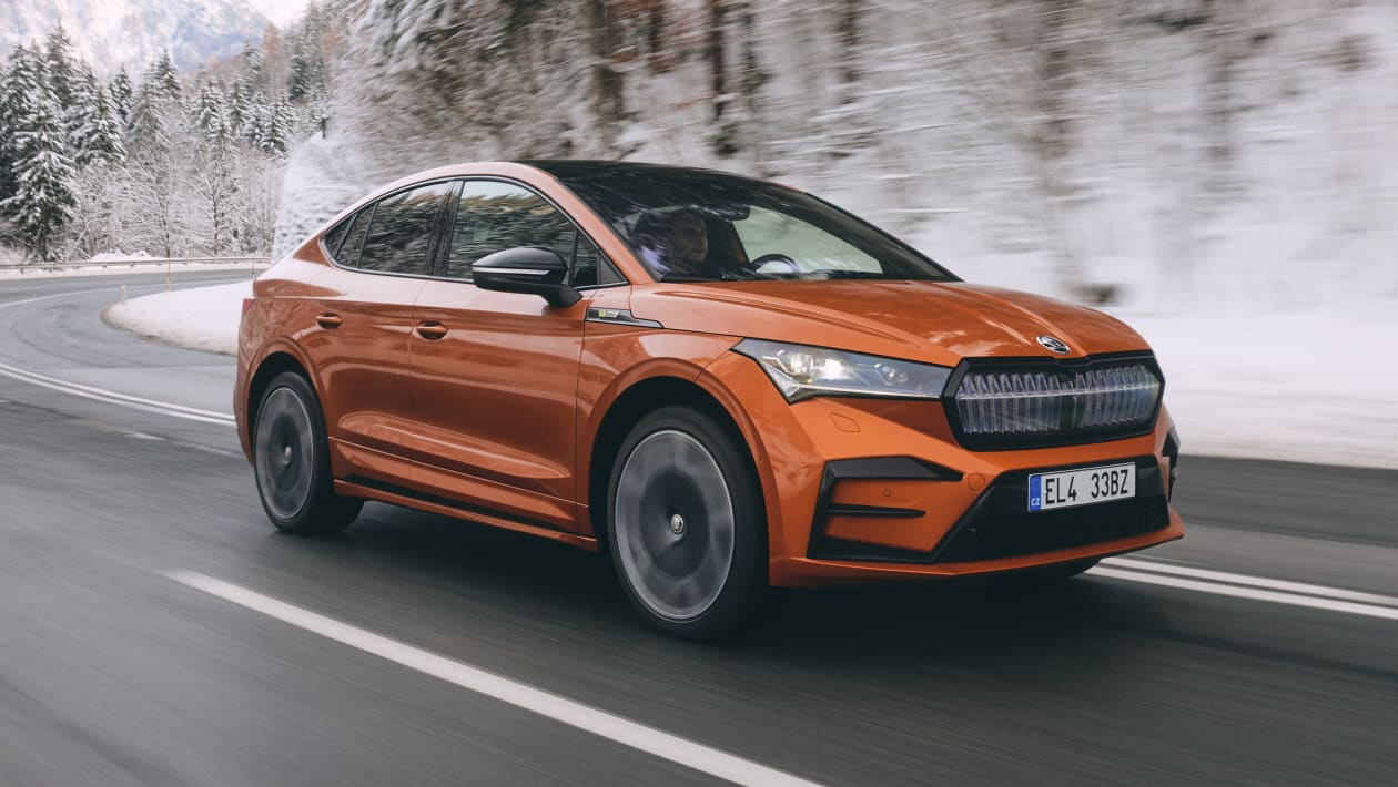 New Skoda Enyaq Coupe vRS 2024 facelift review: same looks but even better  underneath
