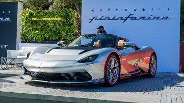 Pininfarina Targamerica at Monterey Car Week - front static 