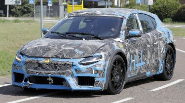 Ferrari EV spy shot - front 3/4