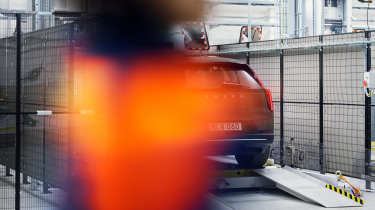 Volvo EX60 on a ramp