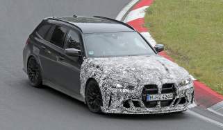 BMW M3 CS Touring (camouflaged) - front cornering