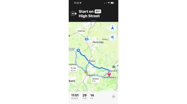 Best sat-nav apps 2025 - Apple Maps screenshot