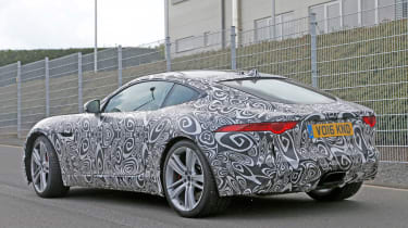 Jaguar F-Type Coupe 4cyl spy shot - rear quarter
