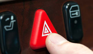 Hazard lights button