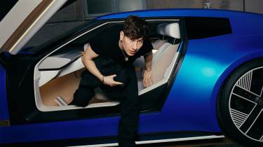 Jaguar Type 00 with Barry Keoghan - exiting the car
