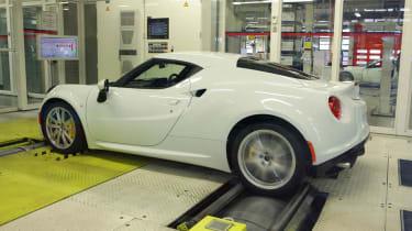 Alfa Romeo 4C testing rear