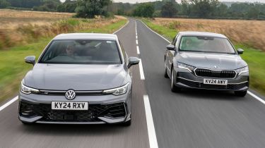 Volkswagen Golf vs Skoda Octavia - front