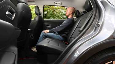 MG ZS - rear seats with Chief reviewer Alex Ingram