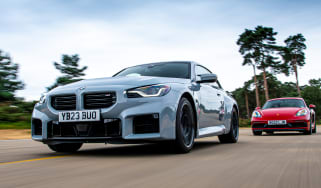 BMW M2 and Porsche 718 Cayman GTS - front tracking