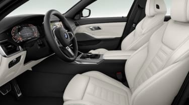 Leaked BMW 3 Series - front seats white