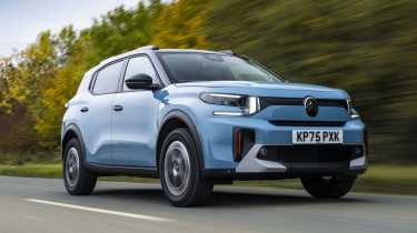 Citroen C3 Aircross being driven in the UK - front tracking 