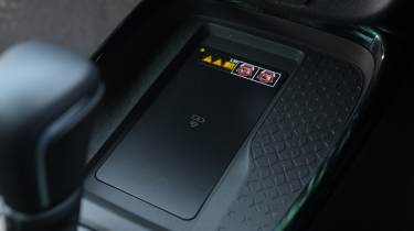 Toyota Aygo X testing in the UK - wireless phone charging pad 