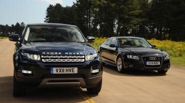 Range Rover Evoque and Audi A5 Sportback