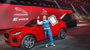 Jaguar E-Pace barrel roll world record stunt - pictures 