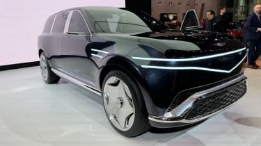Genesis Neolun concept on display at New York Motor Show - front static