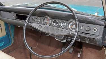 Hillman Imp - steering wheel and dashboard