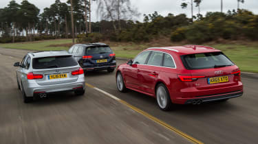 Audi A4 Avant vs BMW 3 Series Touring vs Volkswagen Passat Estate - header