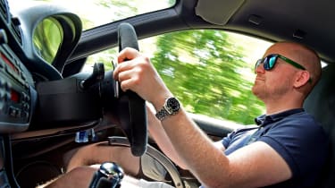 Auto Express chief reviewer Alex Ingram driving the BMW M3 CSL