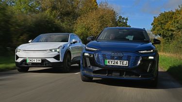 Audi Q6 e-tron and Polestar 3 - front tracking 