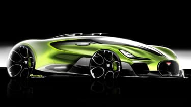 Bugatti Brouillard - front sketch